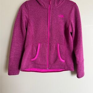 Cozy Magenta North Face Zip-Up Hoodie
